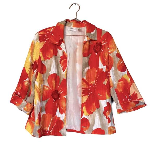 Alfred Dunner Floral open front Blazer size 12 - Picture 1 of 5